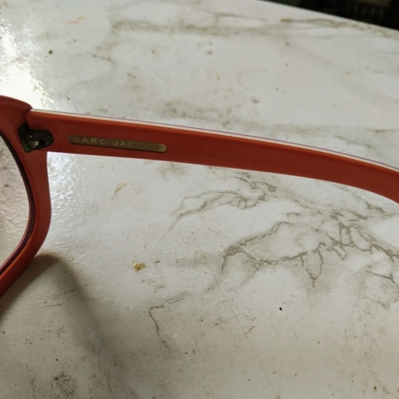 Marc Jacobs Aviator Sunglasses Orange Purple Oversized Retro Rare Gift Idea - Picture 4 of 5